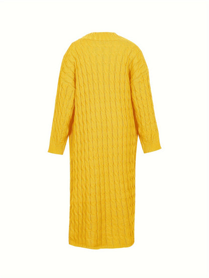 [Cardigan Sweater] Plus Size - Plus Size Cardigan Sweater A23A062