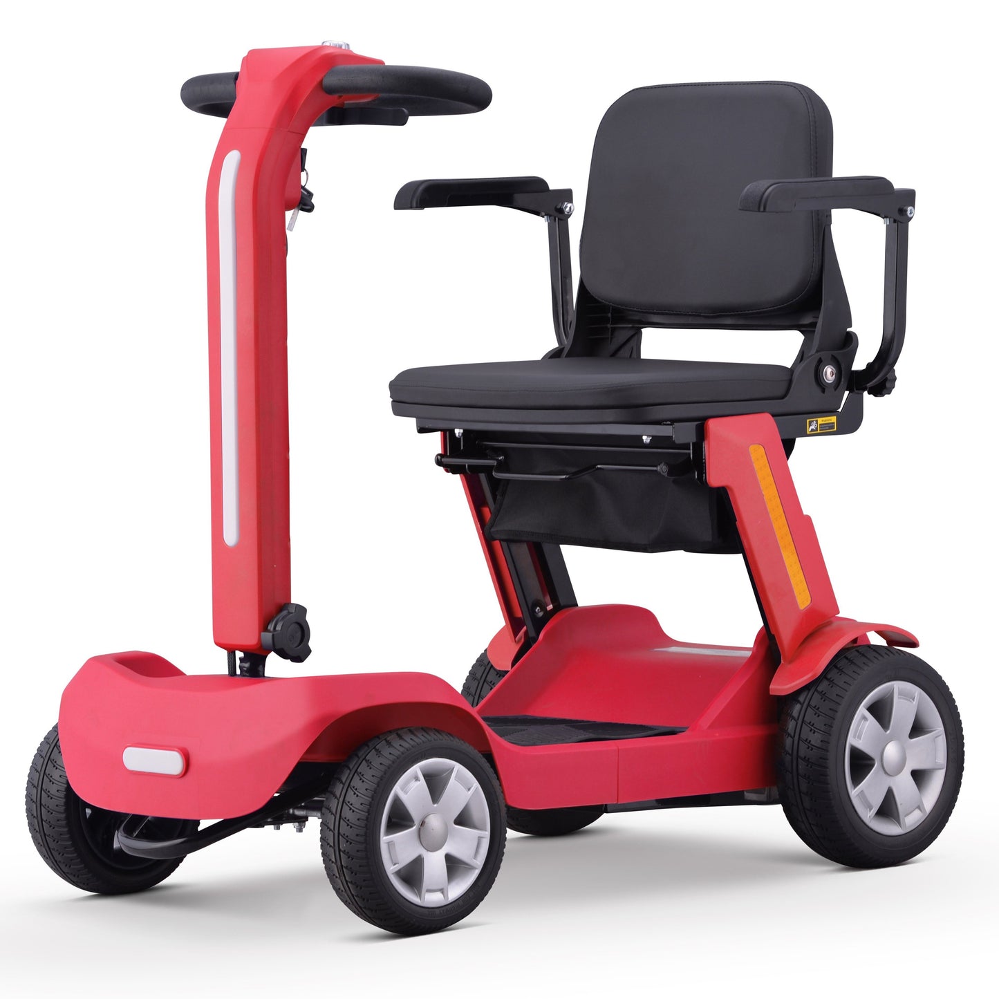 Foldable Mobility Scooter for Adults & Senior, 4 Wheels Powered Device for Travel, Lightweight and Portable, with LED Strip Light, Storage Bag, Charger Included, No Assemble Required