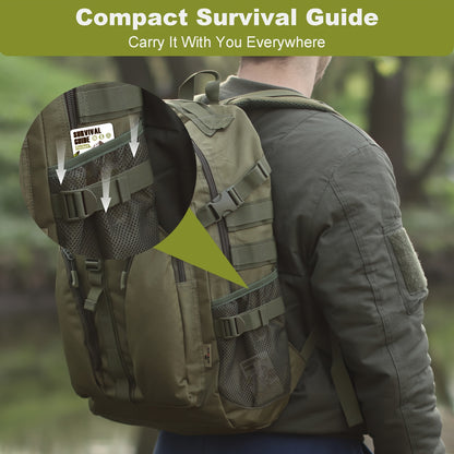 Tiny First Aid & Pocket Survival Guide: Waterproof Emergency Care Book with EDC Kits Guide - Step-by-Step Survival Skills for Disaster Preparedness, Outdoor Adventures, Home & Travel - Compact First Aid Manual for Field & Urb