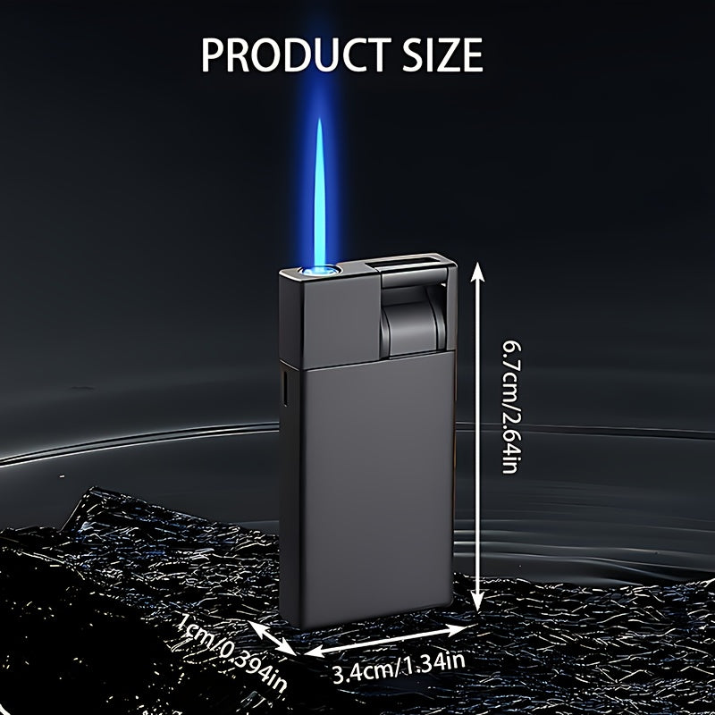 1pc/5pcs Set of Lighters, Butane Lighters, Windproof Lighters, Straight Blue Flame Lighters, Portable Lightweight Lighters, Refillable, Suitable for Outdoor Camping, Barbecue, Hiking, Precise Ignition, Household/Wedding/Party