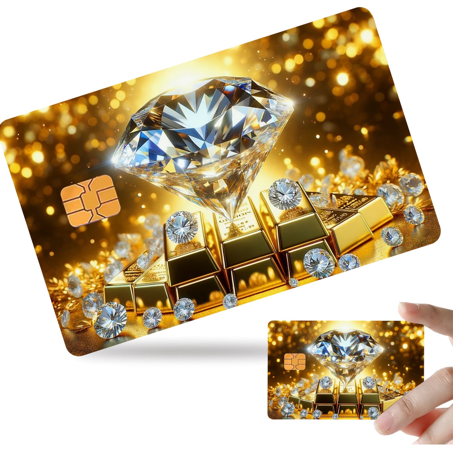 1pc of 4 sheets " and Golden Bar" fun credit card ultra-thin vinyl Light Beige stickers, suitable for credit cards, debit cards, transit cards, key cards. bank card protection with ultra-thin, High Quality, scratch-resistant,