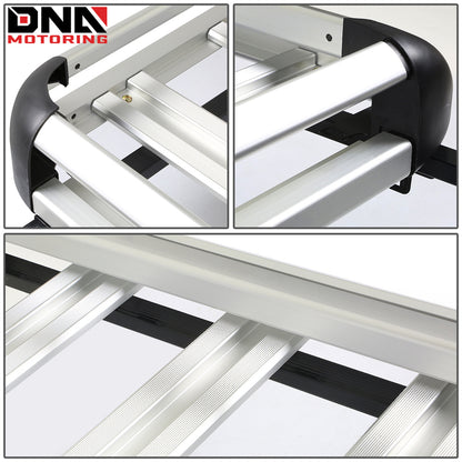 DNA MOTORING Cargo Roof Rack Cross Bar Carrier Basket, with Adjustable Clamps