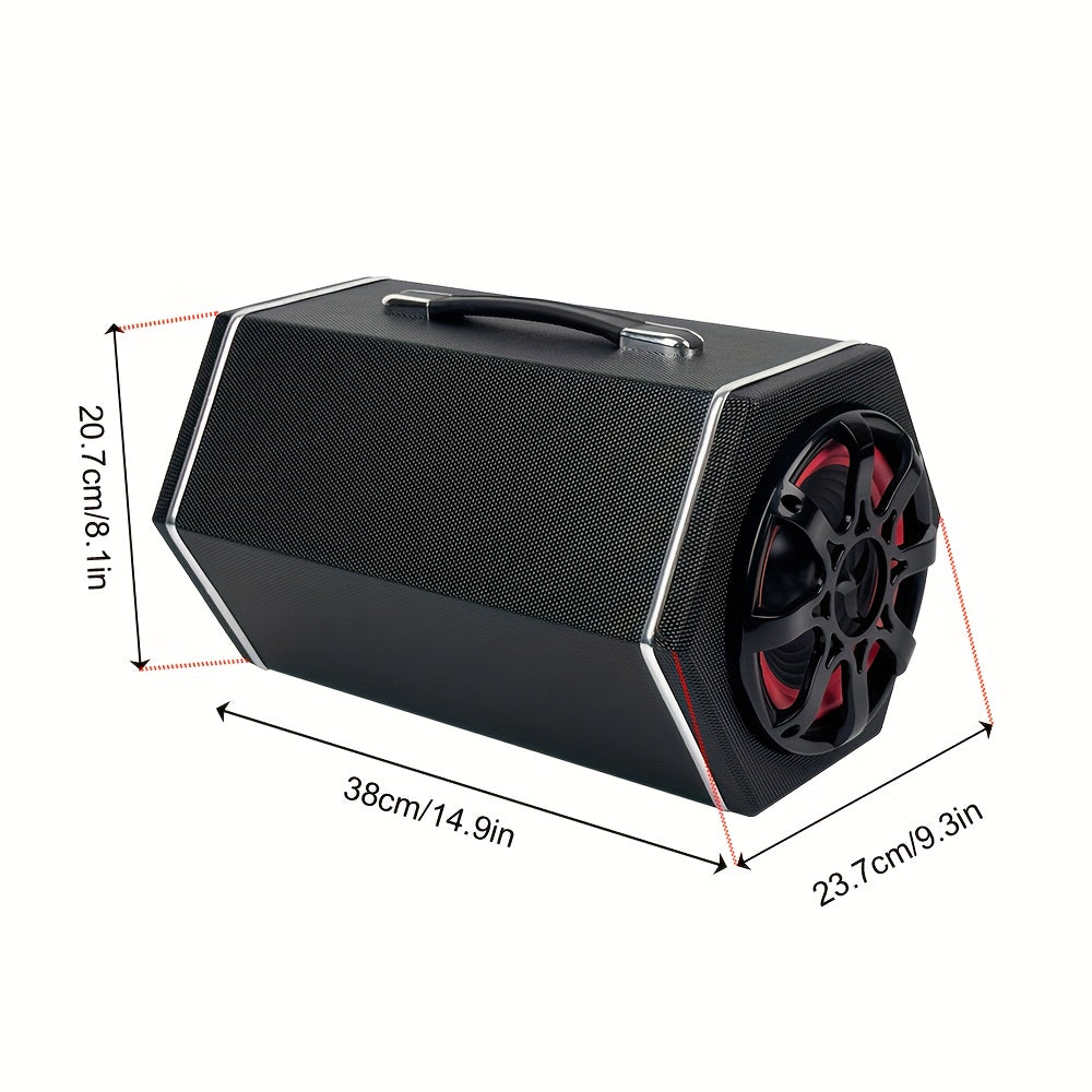 Car Diamond Leather Car Subwoofer - MAX.500W 6-inch - 12V High Power Speaker - RMS.80W Rubber Bass Flute + 2 Color Lights - Exquisite Sound High - Stun Bass - Soundproof Evenly - Vehicle Audio Modification - Improve Sound P60