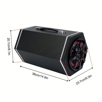 Car Diamond Leather Car Subwoofer - MAX.500W 6-inch - 12V High Power Speaker - RMS.80W Rubber Bass Flute + 2 Color Lights - Exquisite Sound High - Stun Bass - Soundproof Evenly - Vehicle Audio Modification - Improve Sound P60