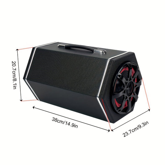 Car Diamond Leather Car Subwoofer - MAX.500W 6-inch - 12V High Power Speaker - RMS.80W Rubber Bass Flute + 2 Color Lights - Exquisite Sound High - Stun Bass - Soundproof Evenly - Vehicle Audio Modification - Improve Sound P60