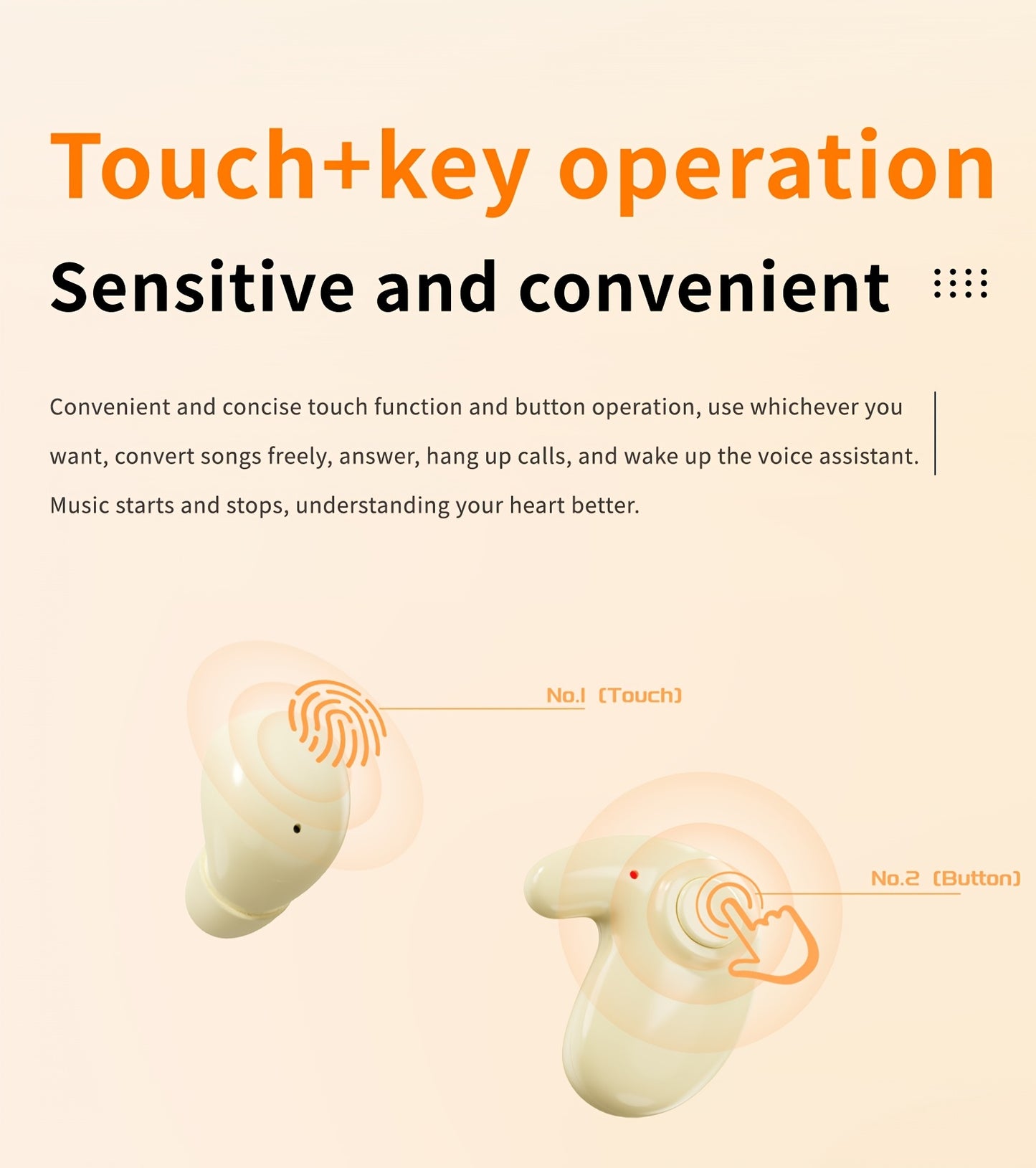 2 Pairs Of In Ear Wireless Wireless Earbuds, Invisible Mini Sleep Earbuds, Long Battery Life, Comfortable To Wear, High Fidelity Sound Quality, Intelligent Noise Reduction, Bass Loop, Touch Control, Digital Display Screen, Of