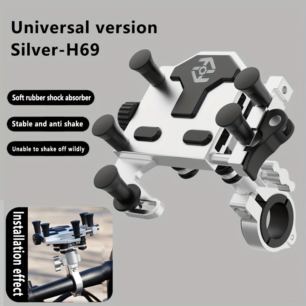 [Riding Phone Bracket] Outdoor Riding Bracket, Motorcycle Mobile Phone Navigation Bracket, Can Rotate 360°, Shock Absorption And Anti Shake, Electric Bicycle Takeaway Bracket, Car Delivery Knight Special Fixed Bracket, Multi