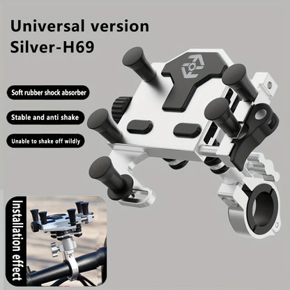 [Riding Phone Bracket] Outdoor Riding Bracket, Motorcycle Mobile Phone Navigation Bracket, Can Rotate 360°, Shock Absorption And Anti Shake, Electric Bicycle Takeaway Bracket, Car Delivery Knight Special Fixed Bracket, Multi