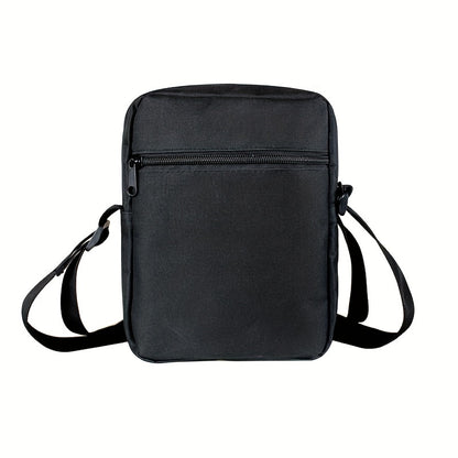 1pc Ancient Egyptian Anubis & Pharaoh Polyester Crossbody Bag, Casual Religious Theme Messenger Shoulder Bag with Zipper Closure, Hand Washable, for Women - Travel Wallet with Phone Holder