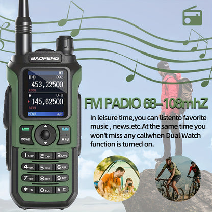BaoFeng UV-21R Ham Radio Handheld Two-Way Radio - Long Range UHF/VHF Dual Band Walkie Talkie with Type-C Charging, 999 Channels, NOAA Weather Alerts, USB/Battery Powered, Compatible with UV-5R - for Camping, Construction, Eve