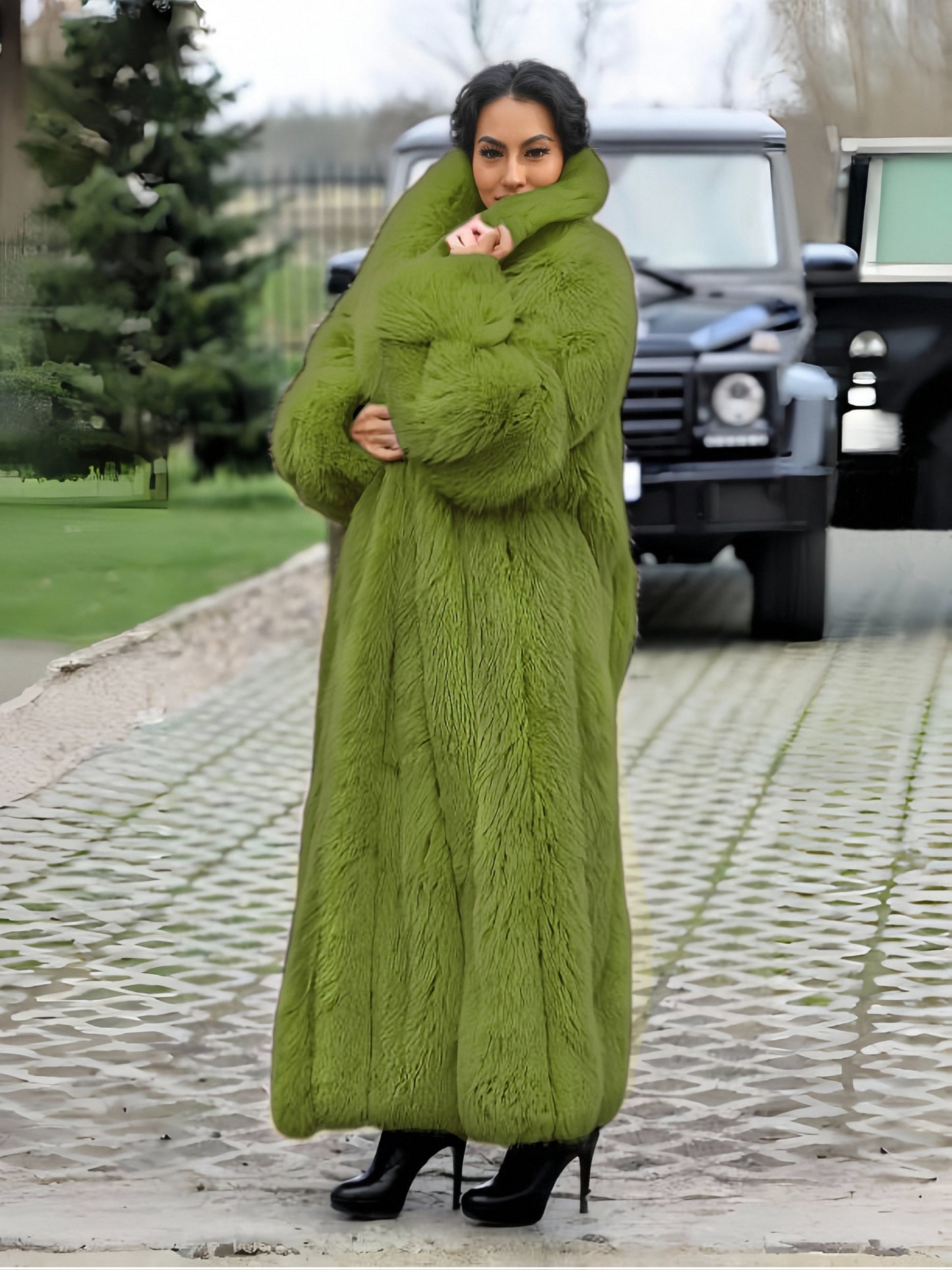 FHILLINUO Chic Women'S Faux Coat | Long Length, Solid Color, Single Breasted, with Pockets, Comfortable and Warm for Fall/Winter