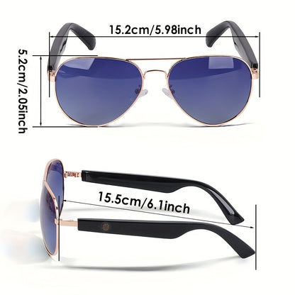 2025 AI Translation Glasses: Real-Time 100+ Languages, Wireless Wireless, Built-in Mic/Speaker, HD Voice & Music, AI Voice Control, Camera, Blue Light Protection, Magnetic Charging, Dual Sound - Stylish for Office, Fitness, H