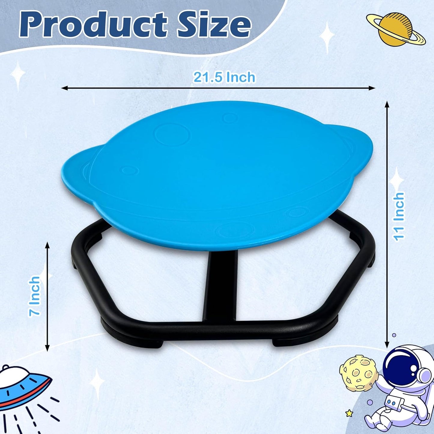 Training Chair, Sensory Swivel Chair, Spinning Chair, Sit and Spin for Improving Body Coordination, 360° Rotating Seat, Metal Base