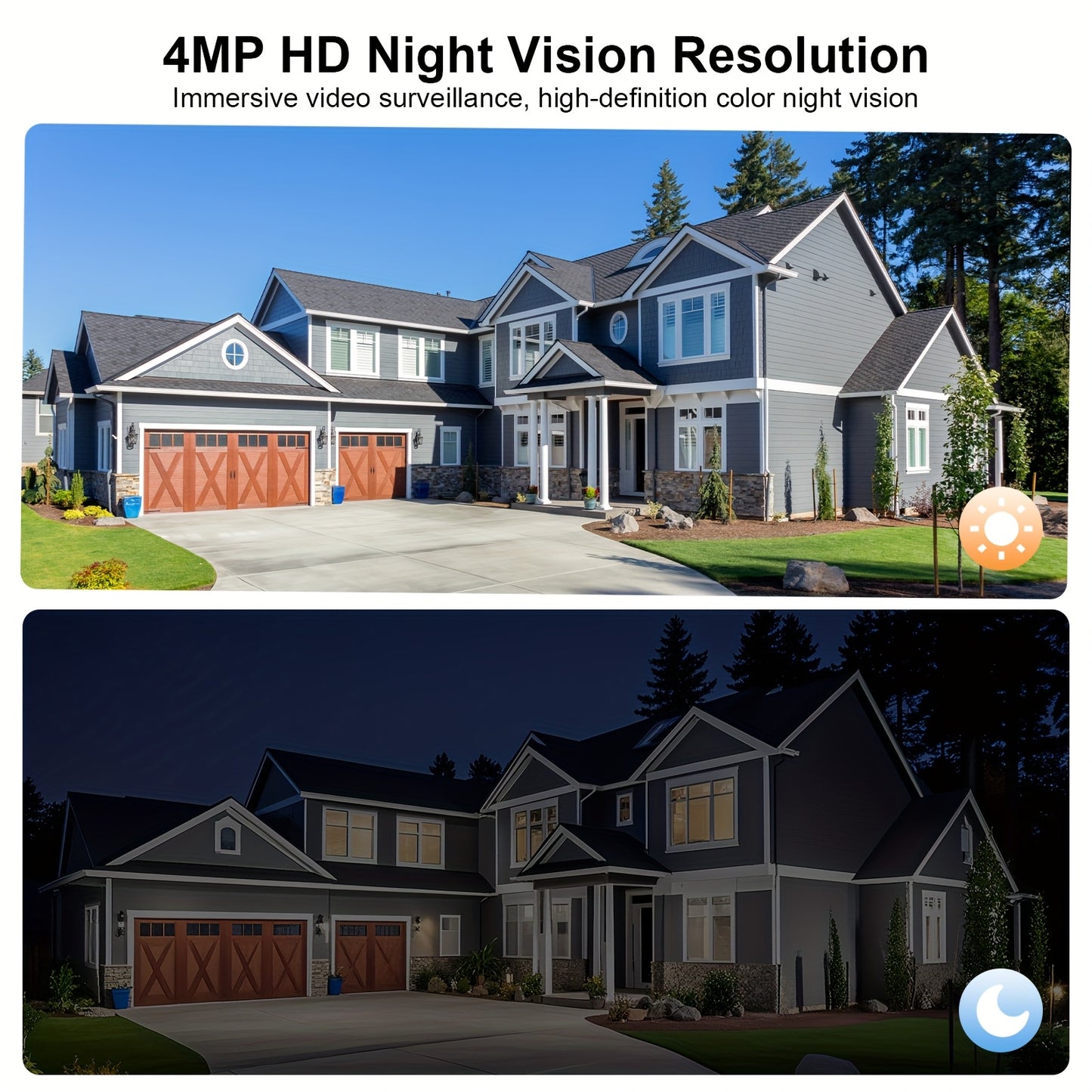 ARCCTV Cam 4-Cam Kit, Security Camera Outdoor Wireless, 2K Camera with Integrated Solar Panel, Forever Power, Smart Siren & Spotlights, 2-Way Audio, App-Controlled (Wi-Fi), 4MP Face Recognition AI, 5G & 2.4 GHz Wi-Fi, No Mont