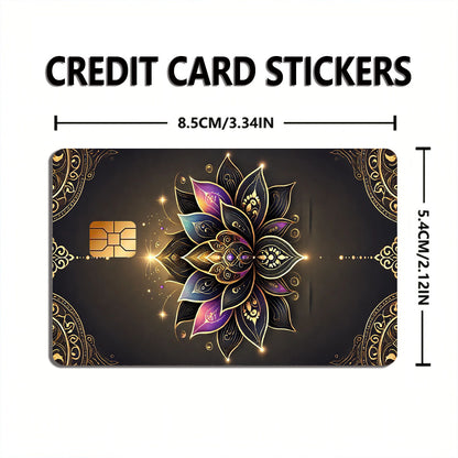 1/2/4pcs Set of Exquisite Pattern Stickers, Party Gift, Suitable for EBT, Transportation, Keys, Credit Cards, Debit Cards, Bank Card Protection, Matte Finish, Digital Printing, Fits Small Chip Cards, Cool Decoration and Gift,