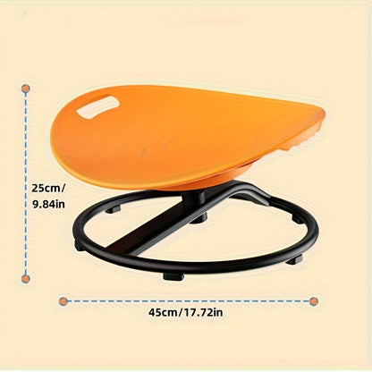 1pc Rotating Sensory Spin Chair with Non-Slip Metal Base & Ergonomic Design - Durable Plastic, Multi-Color Options (Red, Green, Yellow, Orange, Pink, Purple