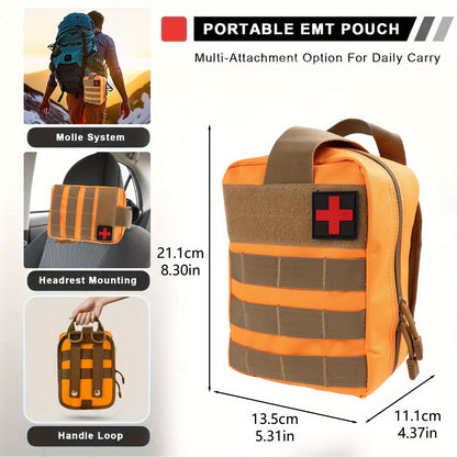 Emergency Preparedness Kit - Ultralight Portable First Aid & Medical Organizer with Essential Supplies for Hiking, Car Survival, Family Emergencies - Compact for outdoor, Travel & Crisis Readiness (No Magnesium/Firestarter)