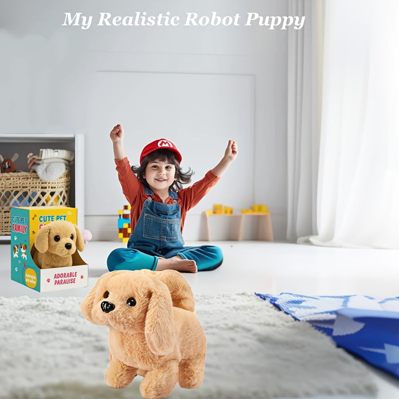 Two Lifelike Robot Puppies, Realistic Puppy Toys That Walk And Make Sounds, Super Cute And Soft Mini Robot Puppies, Perfect for Halloween And Christmas Gifts, Come In A Lovely Gift Box.