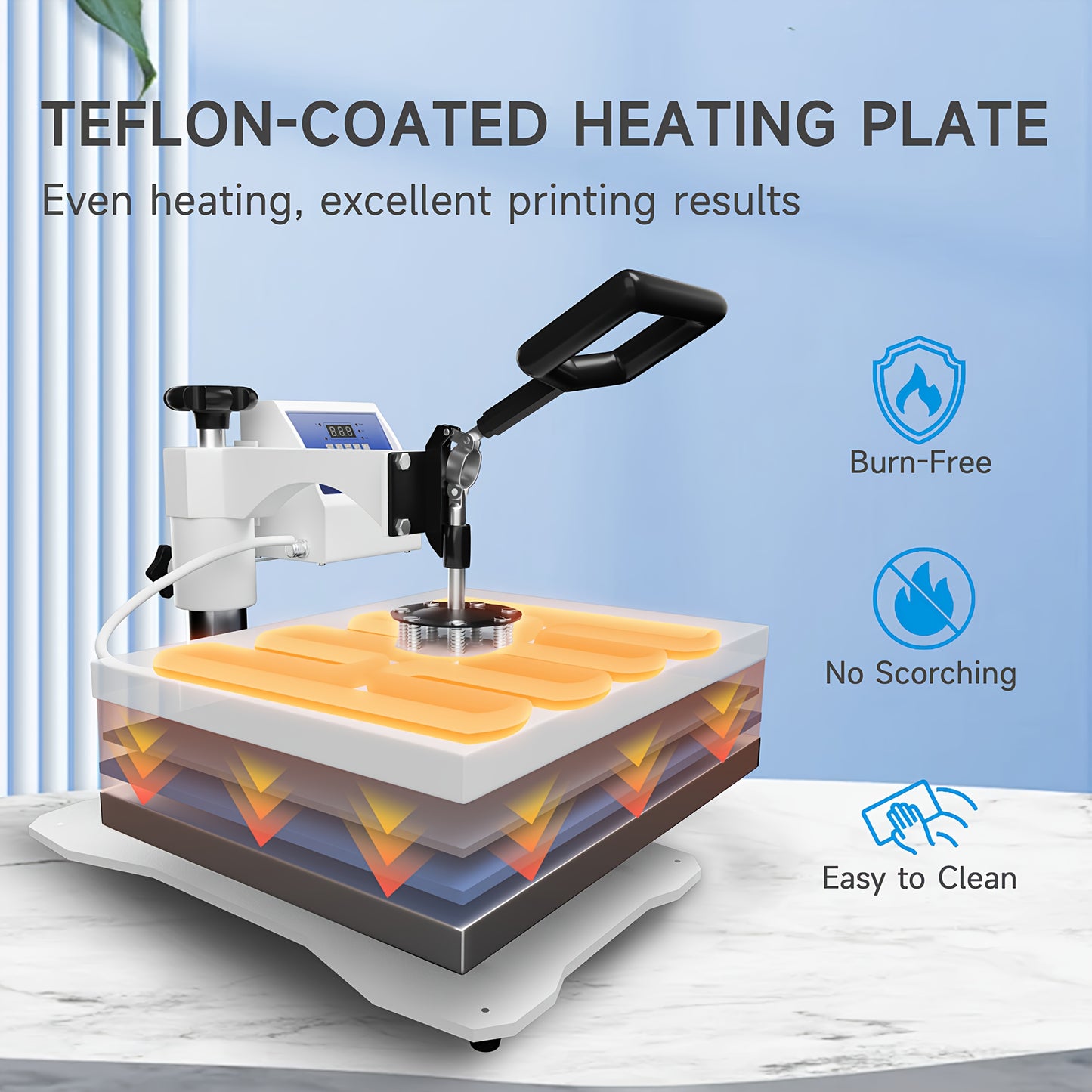 6 In 1 Heat Press Machine 11.5x15 Inch 360 Degree Rotating T-Shirt Press Machine - Heat Transfer Machine For T-Shirts, Mugs, Hats, Plates