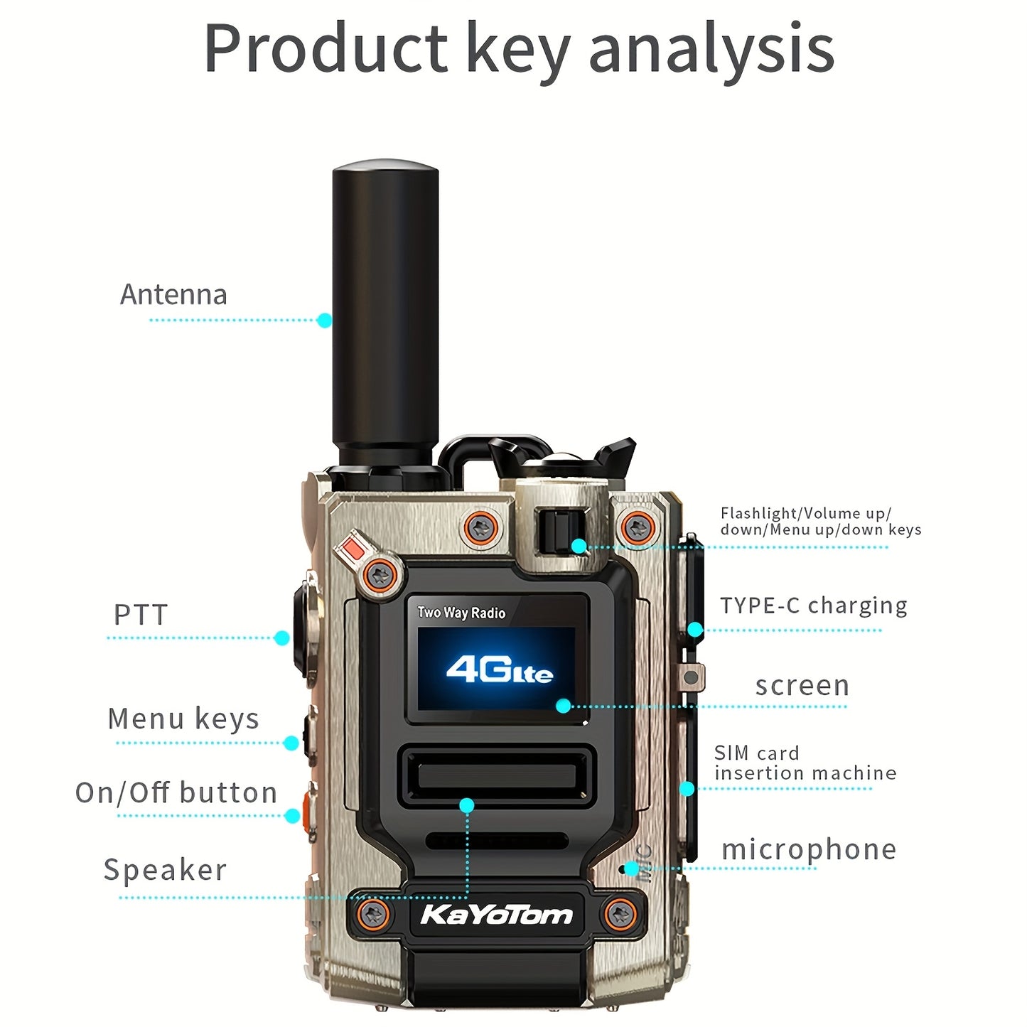 1/2pcs Global Walkie-talkie Two-way Radio Portable Radio Remote Walkie-talkie, 5000 Miles Of Communication Freedom, Rechargeable PTT Cellular One-click Wireless, Suitable For Outdoor, Group And Remote Coordination Fast Wirele