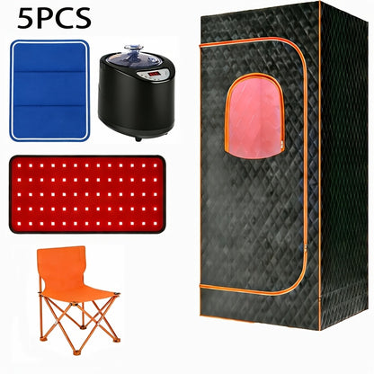 Portable Home Sauna Tent& Steam Sauna Box- Full-Body Steam Bath Cabin, No- Setup, Easy Assembly, Detox&, Large Portable Design(70.8"x31.5"x31.5") for/Outdoor Use, Family-Friendly Sweat Lodge