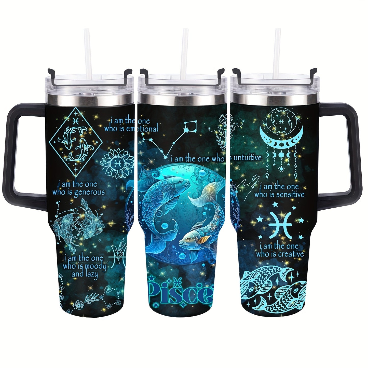 40oz Constellation-Themed Stainless Steel Tumbler with Lid - Double Wall Insulated, Break-Resistant Water Bottle for All Seasons - Perfect for Outdoor Adventures & Holiday Gifts, Vacuum Insulated, Summer Winter Drinkware, Bes