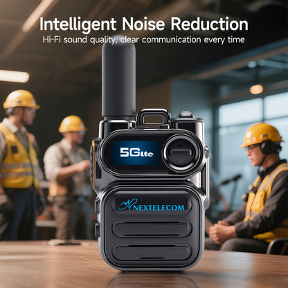 [2 Pack] Long Range Cellualr Walkie Talkies SIM Card No Monthly Fee US Coverage Nationwide For Adults POC Two Way Radio Rechargeable Battery For Camping Hiking Hunting Construction Security Truckers Construction