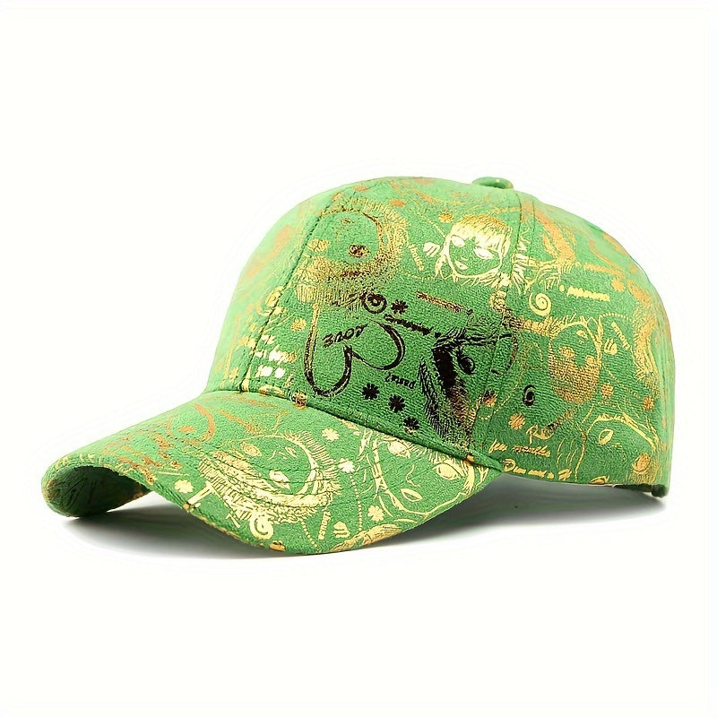 Sports Hats Breathable Sun Cap - New Graffiti Baseball Caps Golden Stamping - Outdoor Hip-hop Joker Cap - Street Cool Baseball Hats for men and women - Couple Caps Duckbill Cap