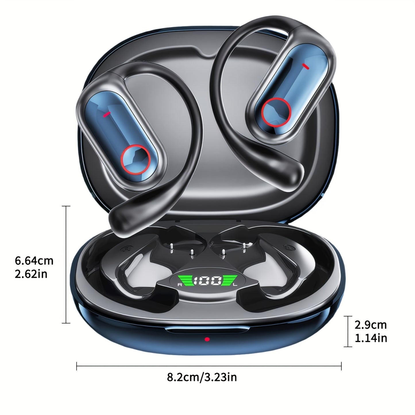 AITruly Open AI Wireless Earphones (Bluetooth 5.4 TWS) Experience 360° Ambient Awareness & All-day Comfort. AI Translation: Real-time 144 Languages/70 Accents. Secure Open-ear Fit for Travel/fitness. Advanced ENC Delivers Cr