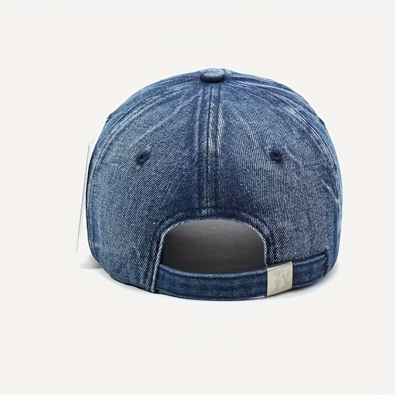 Retro Western Baseball Cap - Vintage Distressed Jeans-like Hat with Snapback Closure, Lightweight Non-Stretch Fit for Men & Women, Casual & Formal Events - Durable Everyday Cowboy Hat