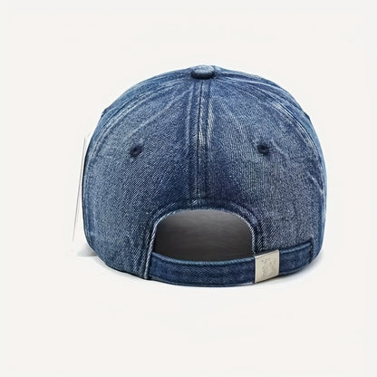 Retro Western Baseball Cap - Vintage Distressed Jeans-like Hat with Snapback Closure, Lightweight Non-Stretch Fit for Men & Women, Casual & Formal Events - Durable Everyday Cowboy Hat