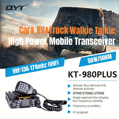 Car Walkie Talkie, Car Mobile Two Way Radio, Large Power Mobile Transceiver, Multi-function Colorful Display, Long Distance Walkie Talkie for Car Truck RV