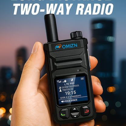 OMIZN T6 POC Walkie Talkie with US Local SIM Card - Long Range up to 5000 Miles, Unlimited Range Communication, No Monthly Fees, Zinc Alloy Ultra-Thin Lightweight Design, Compatible with 2.4G/3G/4G/5G Networks, for Profession