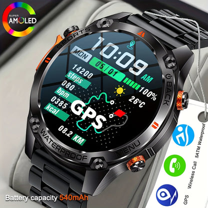 COIUSOR's new 1.46-inch AMOLED supports full phone connectivity +GPS positioning, wireless call sync SMS alerts, High Quality, 170 sports modes and height pressure monitoring, and 540mAh for iPhone and Android phones