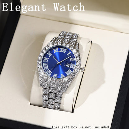 6pcs/ set Men Watch, Luxury Men Watches, Alloy Watch Strap Watch for Men, Quartz Watch, Calendar Adjustable, Work and Daily Decorationfor Casual Attire, Hristmas Present Halloween GiftIdeal Choice for Gifts Wrist Watch, Reloj