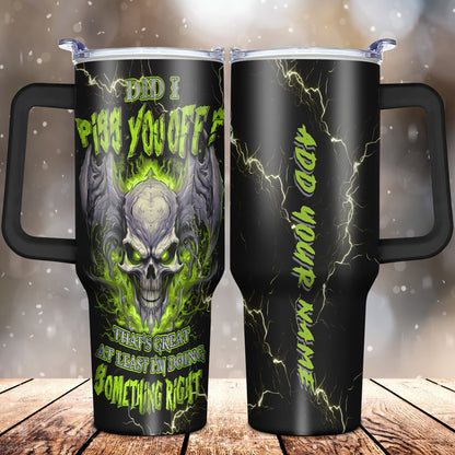 Custom 1pc, Personalized 40 Oz Tumbler with Lid, Featuring a Funny Lightning Skeleton Print, Stainless Steel Water Bottle Perfect for Christmas, Thanksgiving, Halloween, And Birthday Gifts for Dad, Son, Women, Mom, Sisters, T