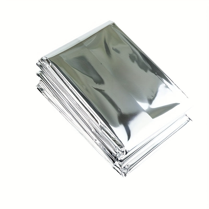 15pcs Family Pack Thermal Insulation Blanket, Double-Sided Film Insulation Blanket, Suitable for All Seasons, Hiking Rescue and First Aid Space Efficiency Survival Equipment, W, Z, Thermal Blanket, Survival Kit, Camping Equip