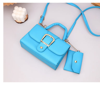 [Square Crossbody Bag] Women'S Small Square Crossbody Bag - Lightweight Synthetic Purse with Snap Closure, Compact Everyday & Formal Bag in Orange, Pink, Blue, Yellow, White, Black - Minimalist Chic Handbag for Women, Crossbo