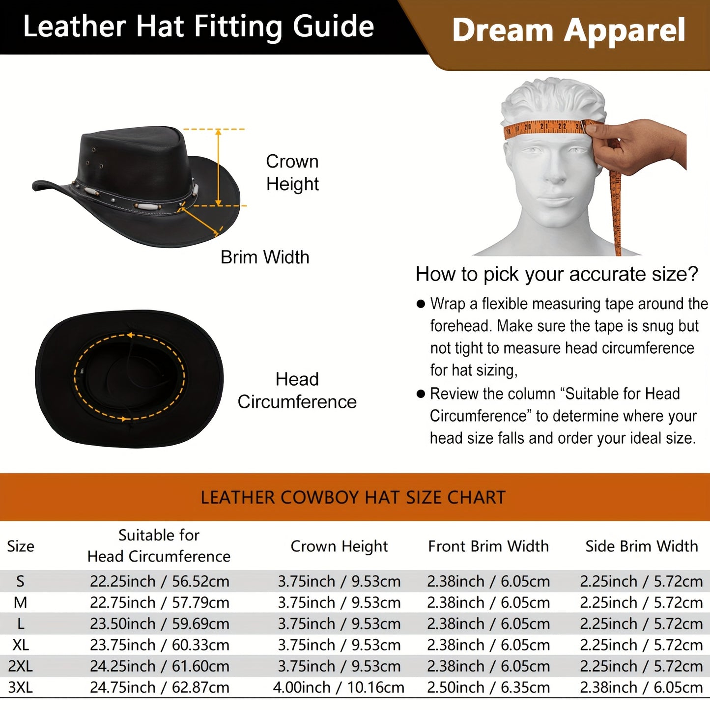 Black Leather Cowboy Hat for Men & Women - Shapeable Wide Brim, Aussie Style Leather Hat - Western Australian Outback Hat - For Outdoor Activities & Western Events - Perfect Gift for Cowboys & Cowgirls