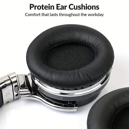 Active Noise Cancelling Wireless Headphones, 30H Playtime, with Microphone, Deep Bass, 30 Hours Playtime