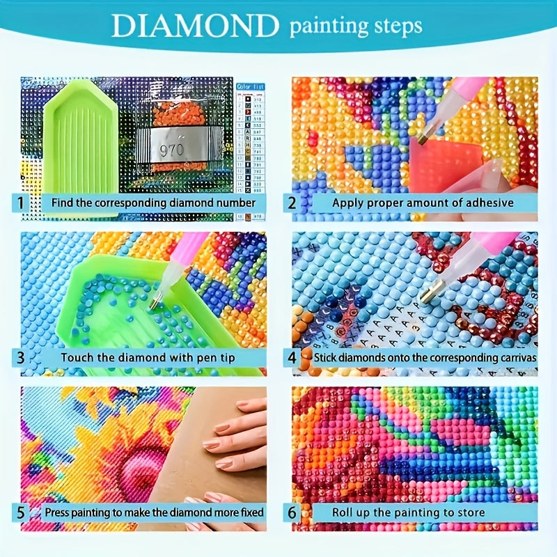 1pc 5D DIY Diamond Painting Kit - Elegant Peacock Lady Design with Pearls & Beads, Round Drill Canvas Art for Home Decor, Wall Hanging or Tabletop Display, Perfect Gift for Art Lovers, Diamond Art