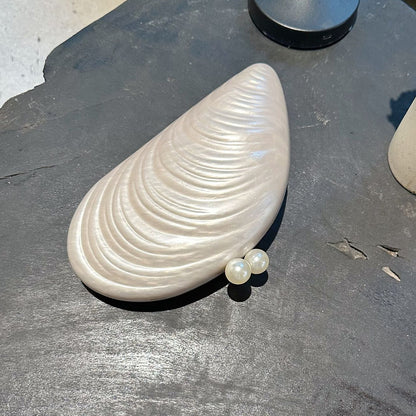 2025 New Acrylic Pearl Shell Bag For Women Shoulder Bag Ladies Fashion Wedding Banquet Evening Bag Bridal Handbag Clutch Purse