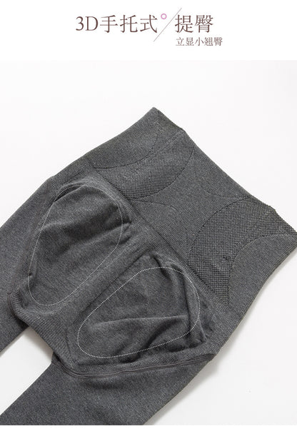 Autumn and Winter Combed Cotton High Waist Fishbone Thickened fleece-lined Leggings Women's Abdominal Hip-lifting Micro-pressure Pantyhose Winter Pantyhose