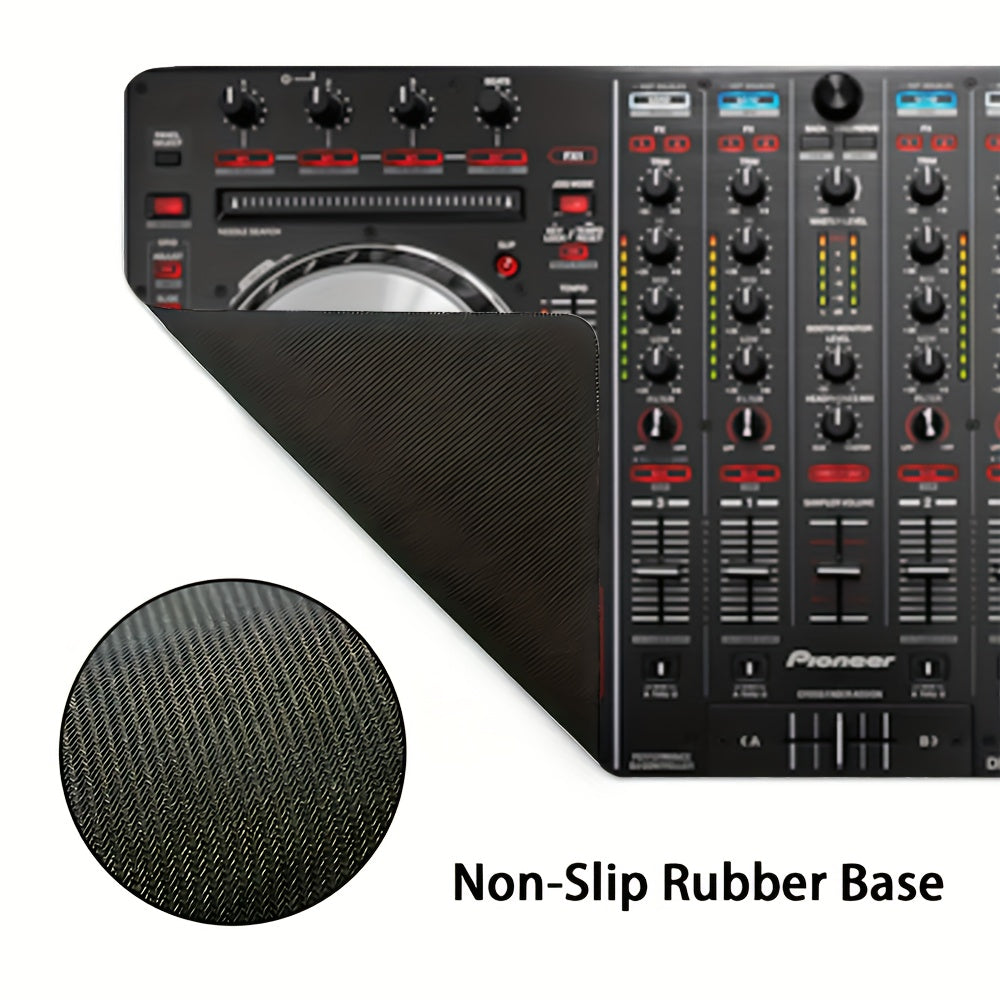 Pioneer DJ-SX Inspired Serato DJ Pro Controller Mouse Pad & Desk Mat - Non-Slip Rubber Base, Smooth Polyester Surface with DJ Equipment Layout (Transport Controls, Effects, Sampler) for Home Studio, Office & DJ Workspaces - D