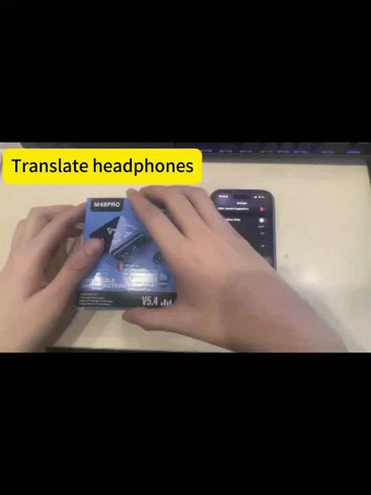144 Languages Wireless Translation Earbuds, 36-Hour Battery Life, Instant Translation Headphones for Travel, Business & Work with Noise-Canceling Microphone and LED Display, Stereo Sound, Perfect Christmas Gift For Couples