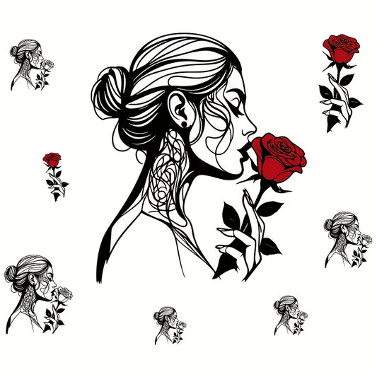 2pcs beauty line wall stickers, suitable for background wall decoration in living rooms, bedrooms, cabinets, bathrooms, and home decor