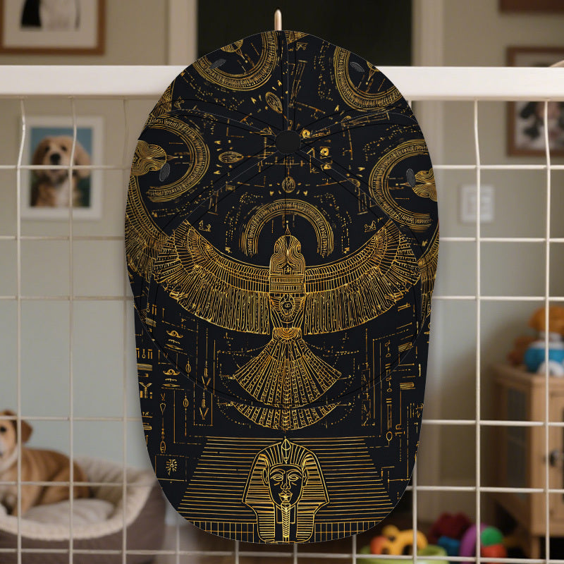 1pc Egyptian Pharaohs 2D Full-Body Print Adjustable Snapback Hat - Funky Tutankhamun & Pharaoh Design, Polyester for Sports, Streetwear, for halloween Costumes, Christmas Parties & Egyptian-Themed Outfits