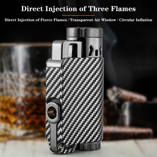 New Butane Spray Gun Lighter with Windproof Features, Direct Blue Flame, Visible Air Window, Adjustable Flame, And Circulating Inflation. It'S Multifunctional And Ideal for Outdoor Barbecues, Cooking, Welding, Lighting Candle