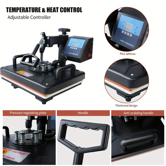 Heat Press Machine - 15 In 1 - Sublimation Heat Press/Heat Transfer Machine