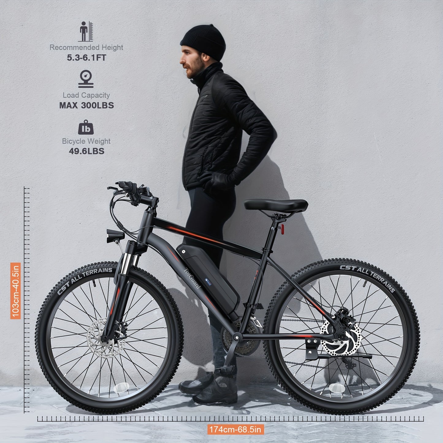 26" Men Electric Mountain Bike for Adults: 36V 374Wh Removable Battery, 500W Peak Motor, 21-speed Electric Bicycle, Up to 50 Miles, Men Electric Bicycle, Exercise Cheap Ebike,, Input 100-240V for Charger FY-4202000, Applicabl